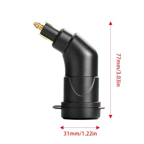 Motorcycle DIN USB Power Adapter, 12V Socket Converter with Cover, Plug-in Device Access for Road Travel Utility Din Usb Adapter Motorcycle Socket Converter Covered Port Plug in Road Device Power — view 3