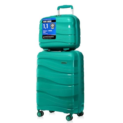 Kono Suitcase Set of 2, Lightweight Cabin Luggage with Travel Case