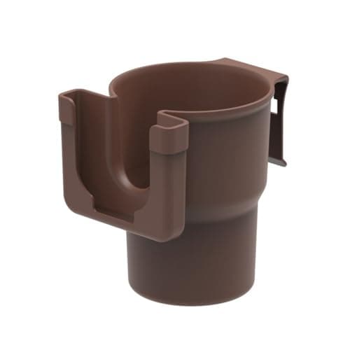 2-in-1 Hanging Cup and Phone Holder for Car, Clip on Drink Holder for Car Back Seat Door Window, Plastic Extra Water Bottle Holder Compatible 20oz 30oz 40oz Stanley Cup (Brown)
