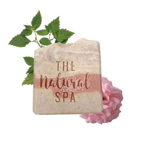 The Natural Spa | Handcrafted Soap Bar | Moisturising & Gentle Exfoliation | Patchouli & Rose, Cocoa Butter & Almond Oil | For All Skin Types & Travel Use | 100g — view 2