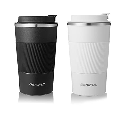 GEMFUL 510ml Thermal Coffee Cup Insulated Stainless Steel Travel Tumbler