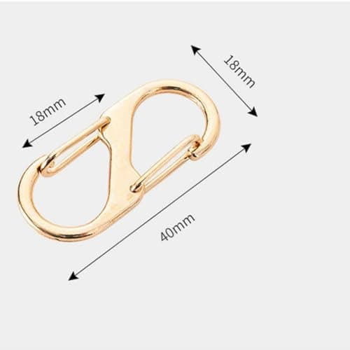 8 Pcs Zipper Locks with Carabiner Clip, Black Silver Gold Anti Theft Travel Locks, Small Theft Deterrent Bag for Luggage Backpacks Traveling Bags and Handbags​ — view 3