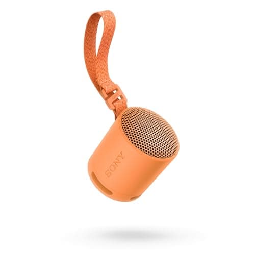 Sony SRS-XB100 - Wireless Bluetooth, Portable, Lightweight, Compact, Outdoor, Travel Speaker, Durable IP67 Waterproof & Dustproof, 16 HR Battery, Strap, Hands-Free Calling, New Model, Orange
