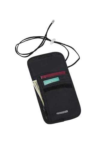 American Tourister – RFID Neck Pouch for Women and Men, Safe & Compact, Travel Neck Pouch for Cash, Cards, Tickets & Passport, Black — view 4