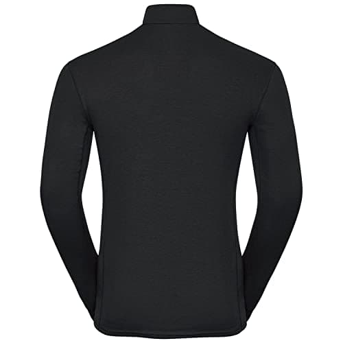 Odlo Men Functional Long-Sleeve Shirt with Zipper Active Warm ECO, Black, L — view 4