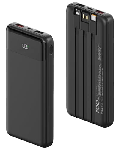 Power Bank Fast Charging 20000mAh, 22.5W Portable Charger with Cable