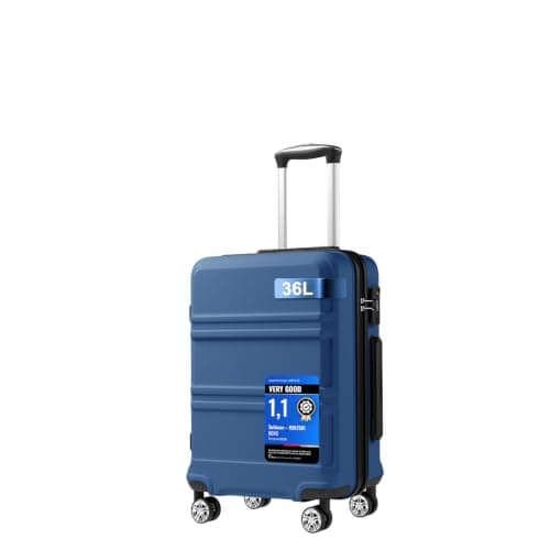 Kono 55x40x20cm Cabin Suitcase ABS+PC Hard Shell 20" Carry On Hand Luggage