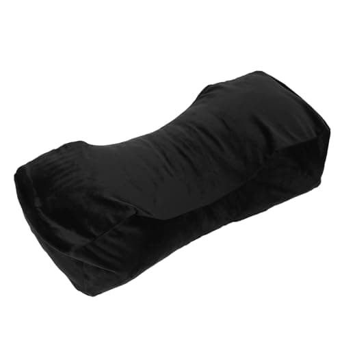 GALPADA Ergonomic with Client Comfort and Easy to Clean Features U-shaped Pillow Cover Black Cloth Material Lash Pillowcase for Professional Makeup and Spa Use