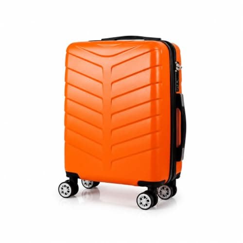 Set of 3 Pcs Luggage Hardshell Suitcase Light Weight, Orange — view 5