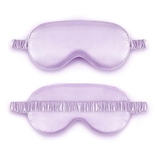 Sleep Mask Satin Eye Mask, Blackout, Light Purple