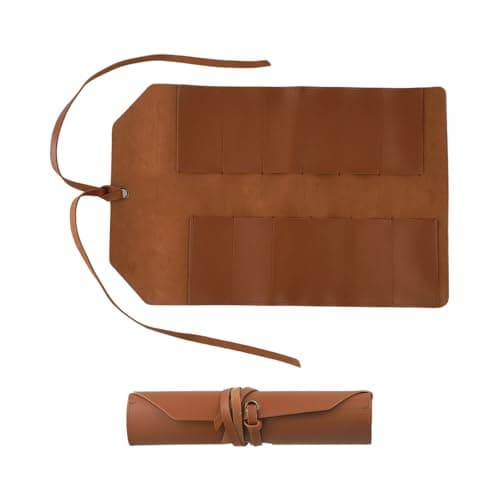 Portable Leather Roll Bag Wrench and Hardware Storage, Retro PU Leather — view 4