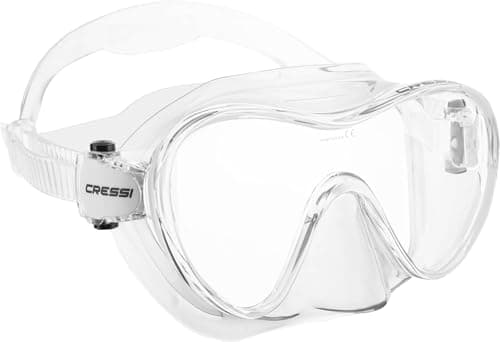 Cressi F1 Frameless Diving Mask - Anti-Fog Tempered Glass Snorkel Mask - Silicone Skirt for Secure Scuba Fit - Adjustable Buckles for Diving & Snorkelling - Transparent - One Size — view 2