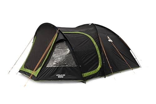 Vango Apollo 500 Family Tent for 5 People with Large Porch Living Area, Waterproof - Ideal Weekend Camping Tent