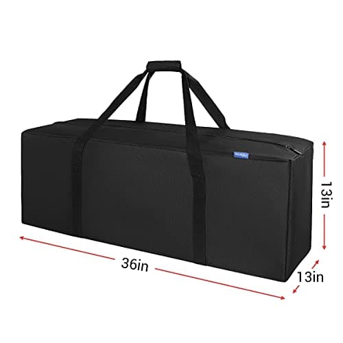 INFANZIA 100L Travel Duffle Bag - 36 Inch Large Sports Duffel Lightweight Foldable Holdall Bag Luggage Storage Bags with Upgraded Zipper for Gym Camping, Sturdy & Water Resistant, Black — view 6
