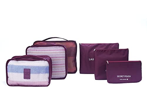 Styleys Set of 6 Packing Cubes Travel Organizer, MAROON, Standard, Modern — view 2
