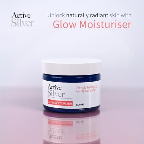 Active Silver GLOW Skin Moisturiser (50ml), Colloidal Silver and Colloidal Gold Premium Facial Moisturiser with Gold and Silver Particles and Aloe Vera, Vegan-Friendly — view 2