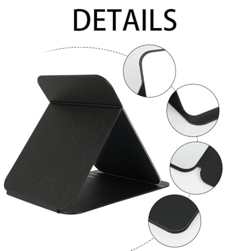 AYESY Folding Tabletop Mirror, 25 * 17.5cm Black PU Leather Portable Travel Desktop Vanity Mirror with Stand for Office Desk, Vanity Table, Travel, Camping — view 4