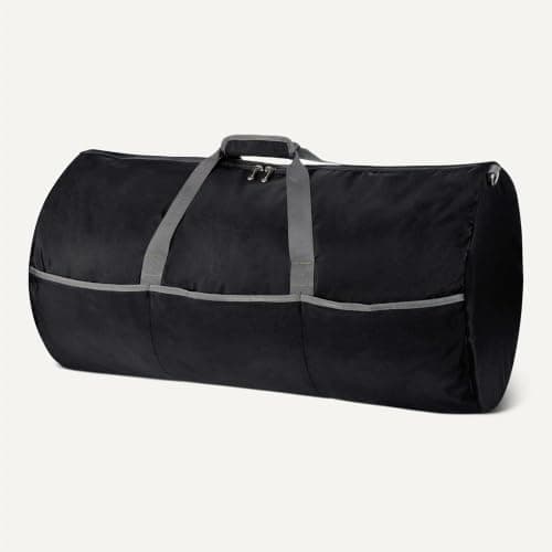 Amazon Essentials 32.4” (82.3cm) Extra Large Foldable Nylon Duffel Bag for Travel/Storage with Zipped Pockets, 9,254 Cubic Inch (150L), 22.68kg Capacity, Black (Previously Amazon Basics) — view 4