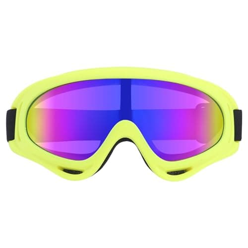 Ski Goggles Men Women, UV400 Anti-Fog Windproof Snow Glasses (Yellow)