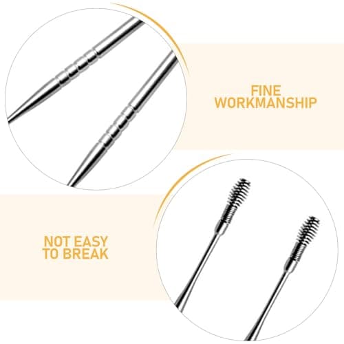 iplusmile 10pcs Earwax Removal Kit Ear Cleaning Stick Stainless Steel Rotating Spring Ear Pick Silver Portable for Travel Adults — view 3