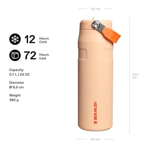 Stanley 1913 Flip Straw Sports Water Bottle 0.7L - Orange Sherbet — view 2
