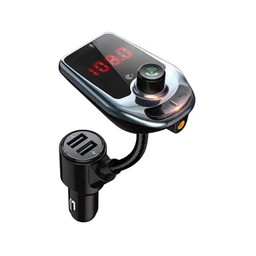 YSAMAX Bluetooth FM Transmitter Kit, Wireless Car Radio Adaptor, Universal Dual USB Charging, Supports Music Player, TF Cards And USB, Display Screen, Best Gift Choice