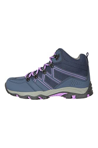 Mountain Warehouse Oscar Kids Walking Boots - Durable Childrens Hiking Shoes, Breathable Girls & Boys Footwear, Suede, Synthetic & Mesh Upper - for Camping & Trekking, Dark Purple, Kids Shoe Size 5 UK — view 5