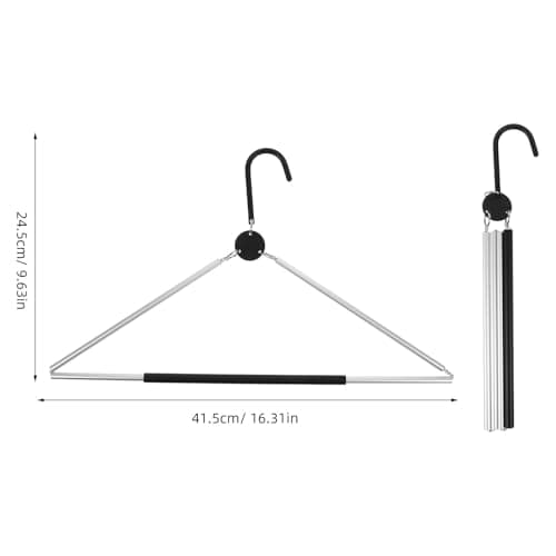 Travel Folding Hanger Portable Aluminium Wire Space Saving — view 2
