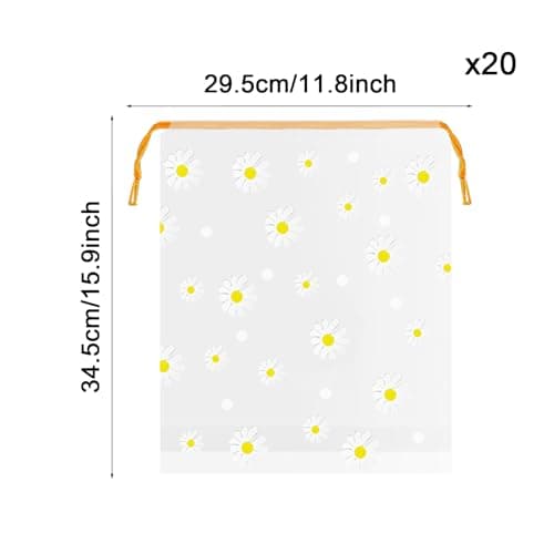 GAOHAN 20 pcs Shoe Bag Portable Storage Bag, Travel Shoe Bags(Daisy) — view 2
