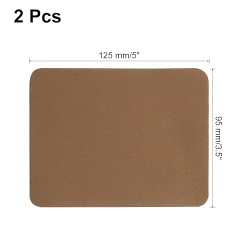 sourcing map 2 Pcs Self-Adhesive Repair Patches 9.5 x 12.5 cm Waterproof Twill Fabric Repair Patch Tape Washable Repair Patch Kit for Down Jackets Clothes Tents Umbrellas Bags, Light Brown — view 2