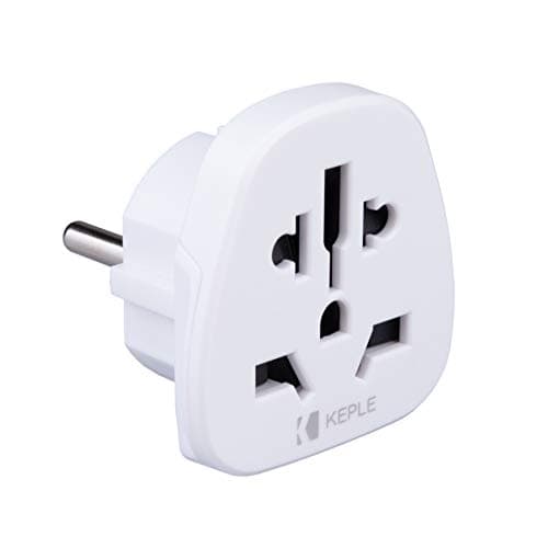 Travel Adapter, EU Plug Universal Adaptor, World to European Type F/C International Converter, 2-Pin Multi Socket for Spain, France, Italy, Germany, Portugal, Denmark, Greece to UK, USA, US, AUS