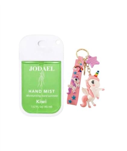 Alcohol-Free Hand Sanitizer Spray for Kids – Gentle Daily Use for Boys & Girls, Travel Friendly Clip-On Bottle with 3D Keychain for School, Playground, Home & Travel 45ml (Pink unicorn) — view 2