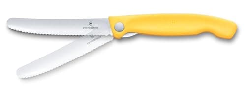 Victorinox Swiss Classic Folding Picnic Knife, 11cm Serrated Blade, Yellow — view 3