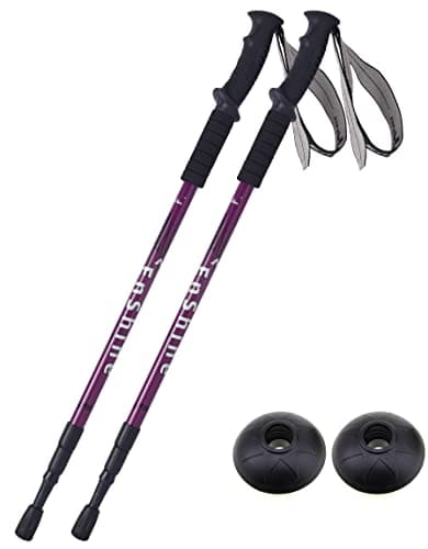 2 X Hikehobby® Antishock With Handle Trekking Walking Hiking Stick Pole (purple)