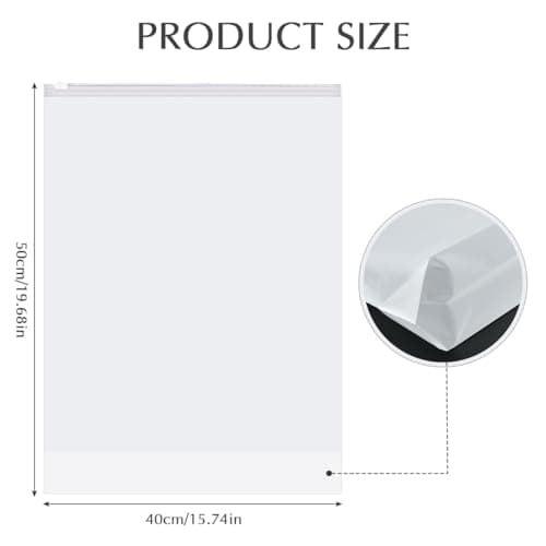 OctBird 40 PCS 50x40CM Frosted Concave Zip Pouches,Resealable Large Ziplock Bags - Packing & Organiser Bags for Clothes, Travel & Storage — view 4