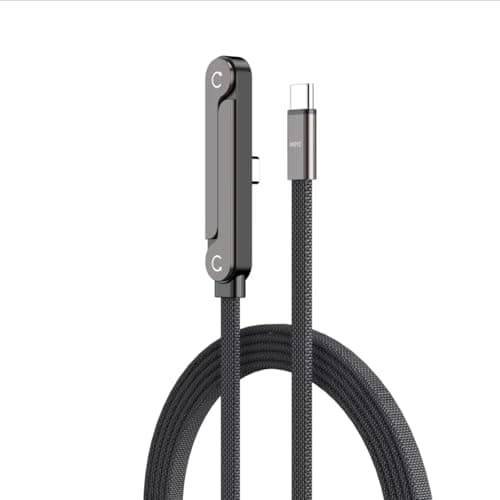 SmartGear 240W Foldable Stand Cable + 65W Ultra-Thin GaN Travel Charger Bundle | Super Fast Charging | Built-In Phone Holder | iPhone 15 16 17, Samsung Galaxy S24 S25 | UK Plug — view 3