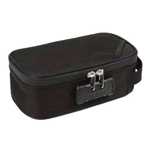 Smell Proof Bag With Combination Lock, Secure Document Lock Bag Cash Pouch Travel Storage Case Lockable Bags For Cash, Cards, Passports, Checks, And Bills