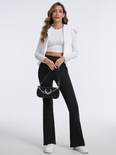 Thermal Leggings Women Fleece Lined Flared Leggings Women pants Winter — view 6