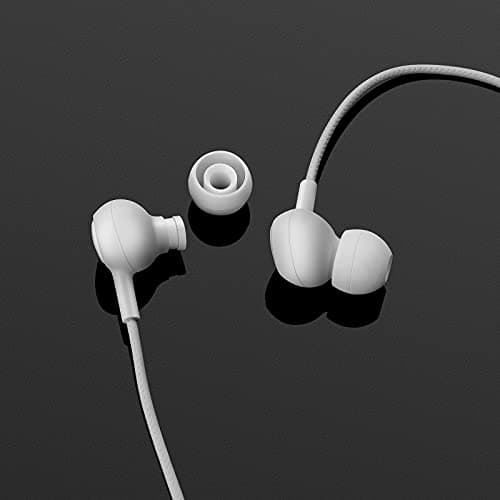 Yiwiso Sleep Headphones, Soft Earphones Wired for Sleeping, Sleep Earpbuds for Side Sleeping, In-Ear Headphones with Mic and Volume Control, Noise-Isolating, Travel, Relaxation (White) — view 2