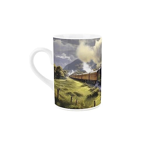 Purely Home Steam Locomotive Mug - Industrial Train Countryside Scene Gift/Present for Enthusiasts — view 3