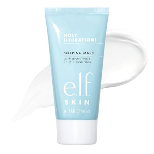 e.l.f. SKIN Holy Hydration! Sleeping Mask, Moisturising & Plumping Dual-Use Sleep Or Rinse-Off Face Mask, Soothes Skin With A Creamy Formula