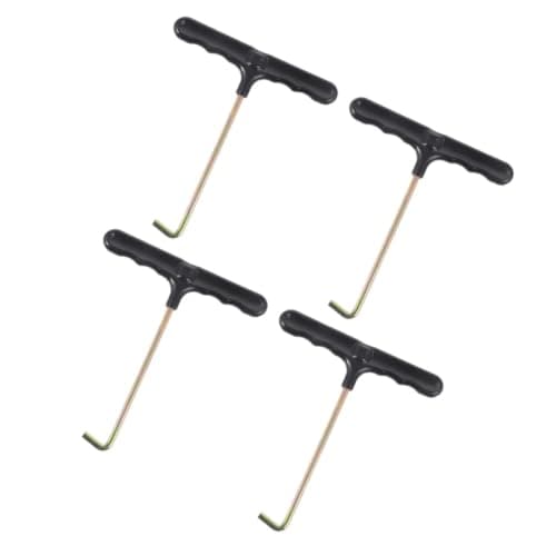 SOLUSTRE 4pcs Portable Trampoline Spring Hook Puller Tool with Plastic and Iron Construction for Easy Installation and Multi-functionality, for Bungee Trampoline and Outdoor Games