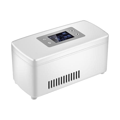 Portable Insulin Cooler for Travel - 2-8°C Refrigerator, Diabetes Travel Essentials, Large Capacity (3-5 Pens), 10H Battery, Car/Home Use, Silent & Lightweight (0.8kg)