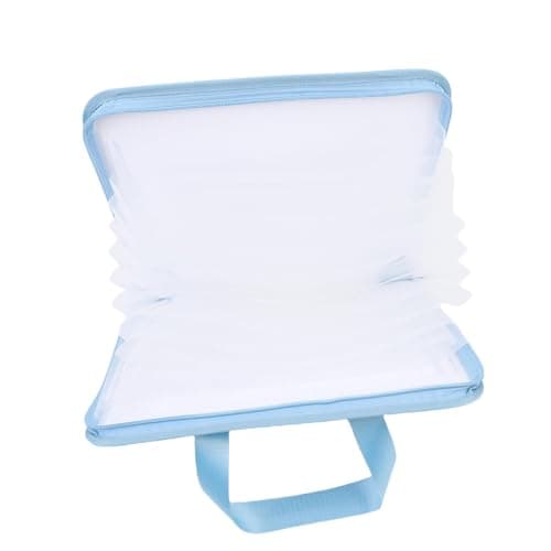 Accordion File Organizer, Canvas Expanding File Folder with Handle, 13 — view 4