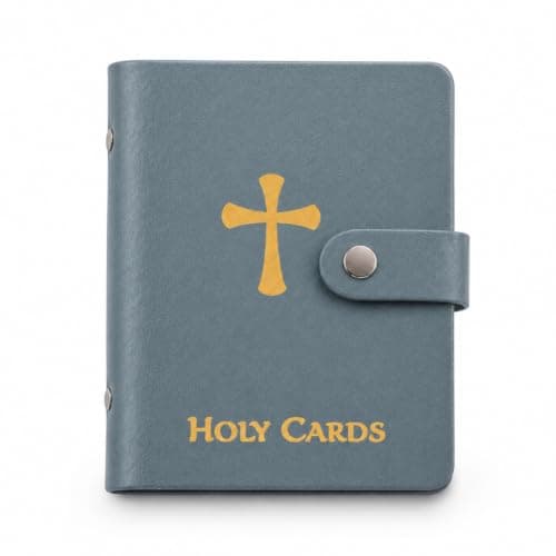 Pitigihe Catholic saint image case in faux leather, prayer card organizer