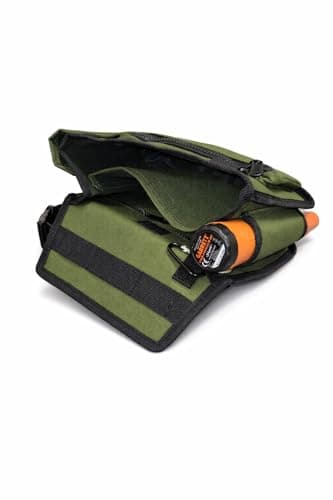 Detecting Innovations Ultimate Waist Pouch for Metal Detecting, Finds Bag with Pinpointer Holster, Durable Metal Detector Accessories (KHAKI GREEN) — view 3