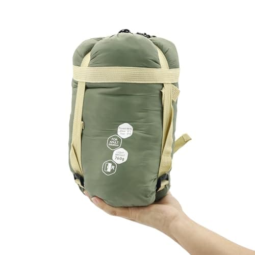 NewDoar Ultralight Backpacking Sleeping Bag 50-70°F, 1.5lbs, Waterproof & Machine Washable, 2-Way Zipper for teens,Couples,Women,Men Compact for Hiking/Camping (M/L Sizes)