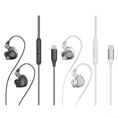 Travel USB C Headset 1.2M Detachable Design(Silver) — view 3