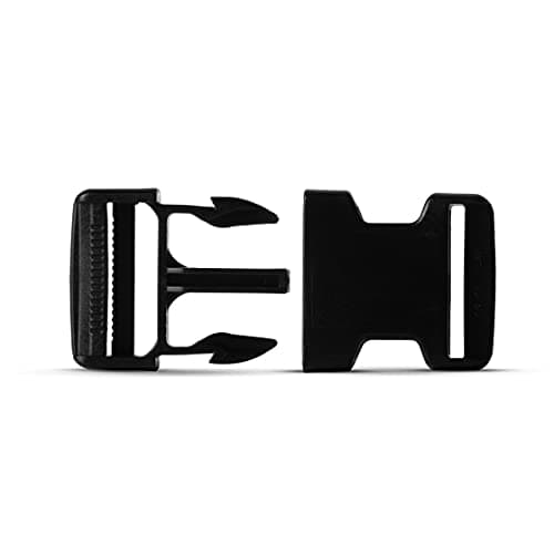 Realm Plastic Side Release Buckle Clip, Luggage, Back pack/rucksack, straps, 25mm, 38mm, 50mm, Black (25mm - 2 Pack) — view 4