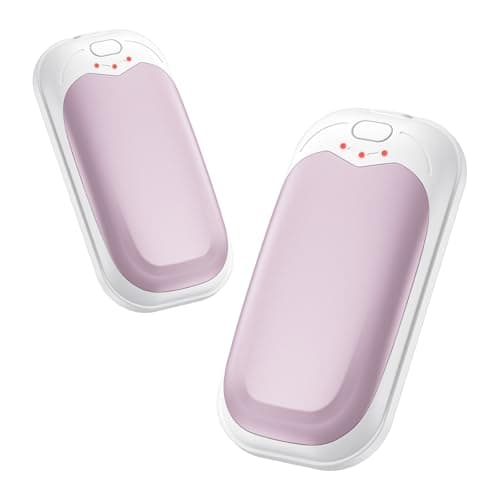 Wasuka Rechargeable Hand Warmers 2 Pack, Portable Electric Handwarmers with 3 Heat Settings, USB Hand Warmer, Reusable Pocket Heater for Golf, Camping, Outdoor, Winter Gifts for Men Women (Pink)